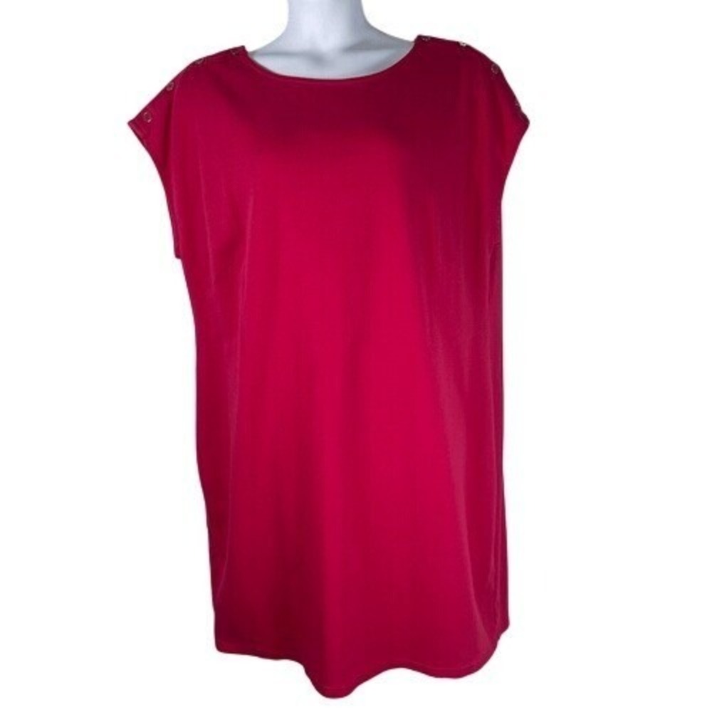 Talbots Woman Hot Pink Cotton Shift Dress 3X